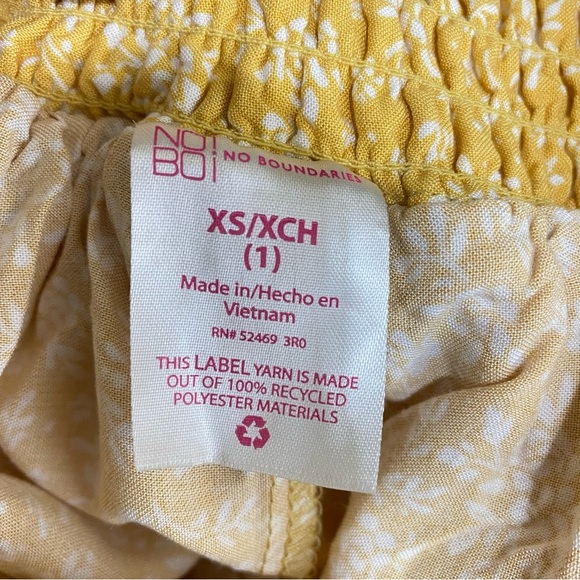 No Boundaries Yellow Floral Ruffle Skirt - Picture 5 of 7